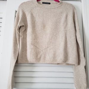 Brandy Melville Beige Cropped Sweater